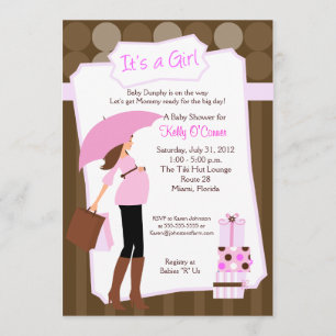 Modern Mum Baby Shower Invitation - Baby Girl!