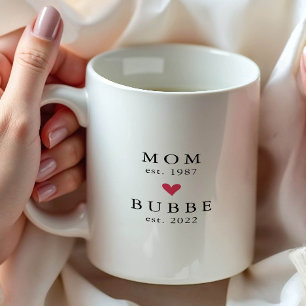 Modern Mum Bubbe Year Est. Coffee Mug