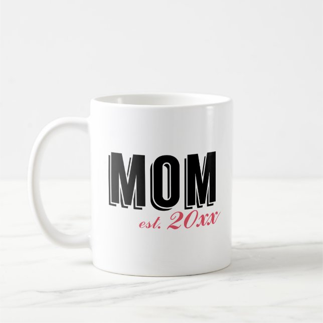 Modern Mum Established in Year Coffee Mug (Left)
