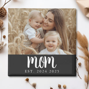 Modern Mum Established Photo Gift Magnet