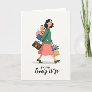 Modern Mum Floral Mothers Day Card