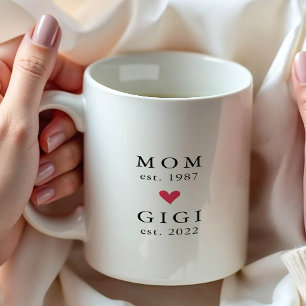 Modern Mum Gigi Year Est. Coffee Mug