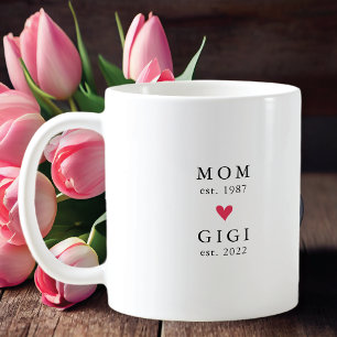Modern Mum Gigi Year Est. Coffee Mug