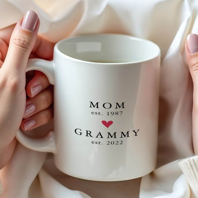 Modern Mum | Grammy Year Est. Coffee Mug (Creator Uploaded)