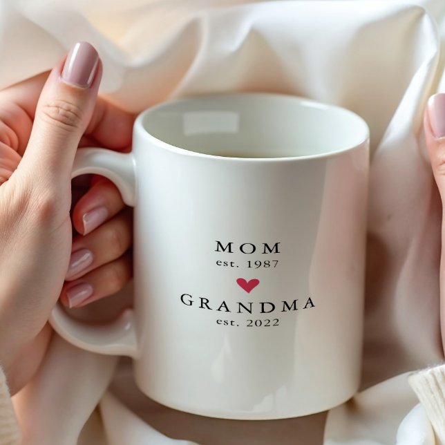 Modern Mum | Grandma Year Est. Coffee Mug (Creator Uploaded)