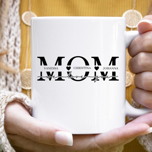 Modern Mum Kids Names Mother's Day Coffee Mug (Creator Uploaded)