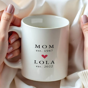 Modern Mum Lola Year Est. Coffee Mug