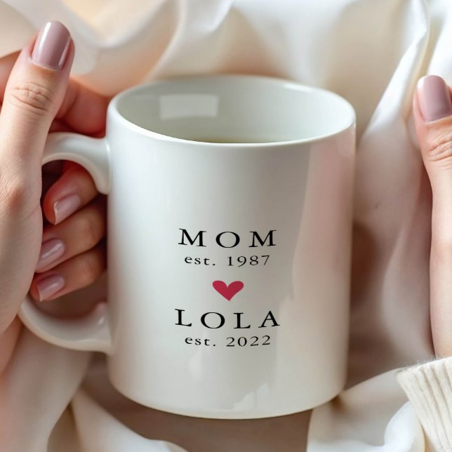 Modern Mum | Lola Year Est. Coffee Mug (Creator Uploaded)