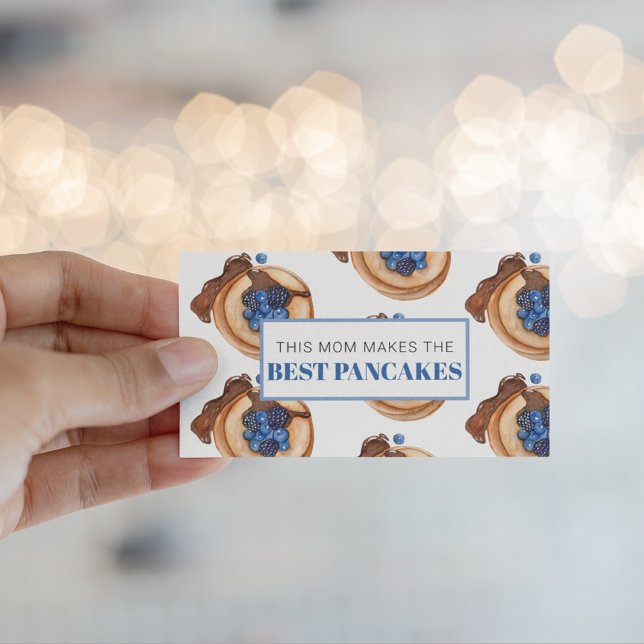 Modern Mum Makes Best Pancakes Gift Business Card (Creator Uploaded)