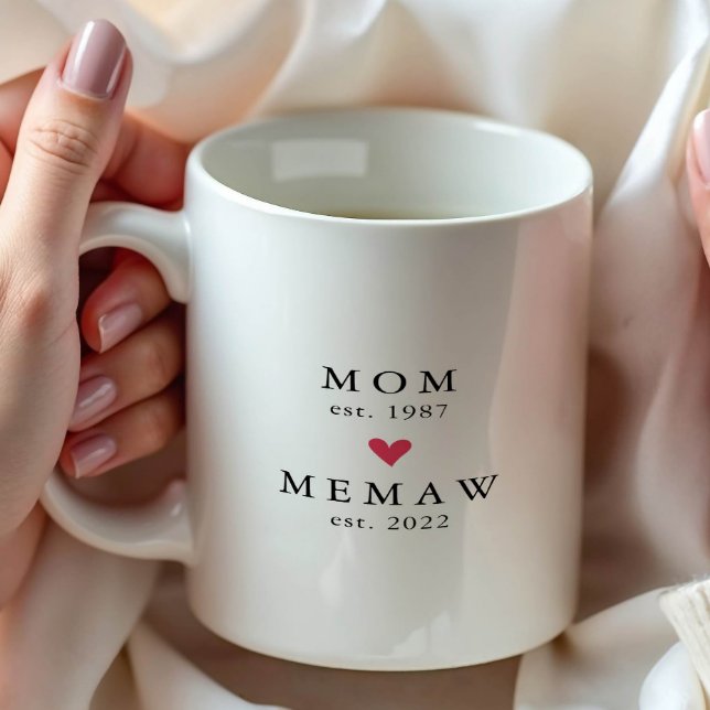Modern Mum | Mamaw Year Est. Coffee Mug (Creator Uploaded)