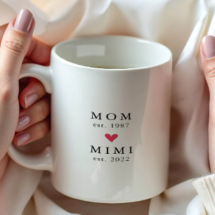 Modern Mum Mimi Year Est. Coffee Mug