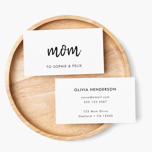 Modern Mum | Minimalist Simple Mummy Contact Card (Creator Uploaded)