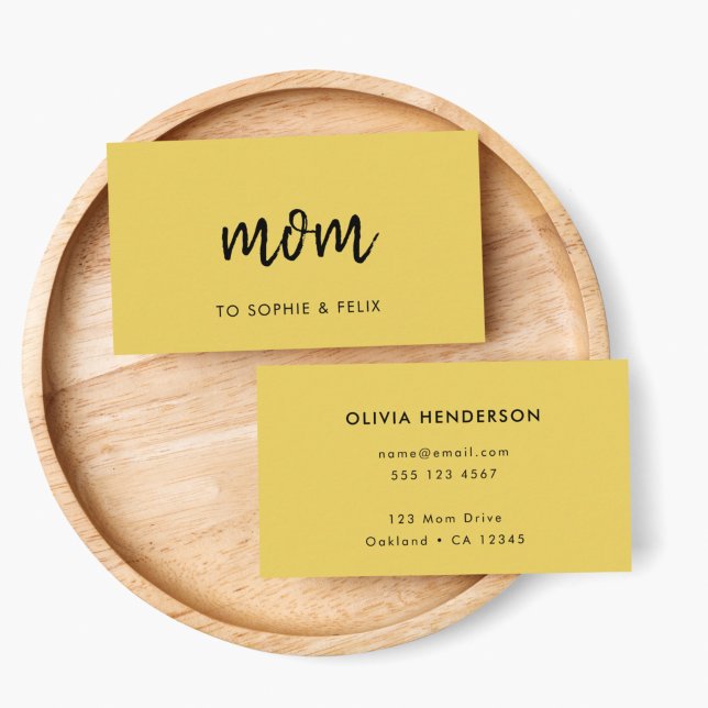 Modern Mum | Mustard Yellow Mummy Contact Card (Creator Uploaded)