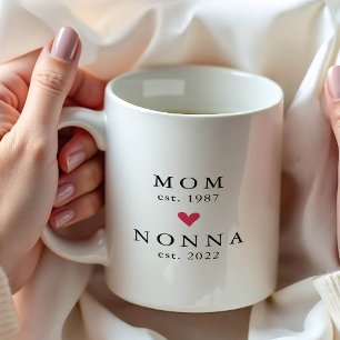 Modern Mum Nonna Year Est. Coffee Mug