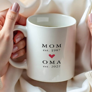Modern Mum Oma Year Est. Coffee Mug