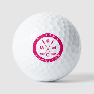 Modern Mum Personalised Name Golf Lover Clubs Golf Balls