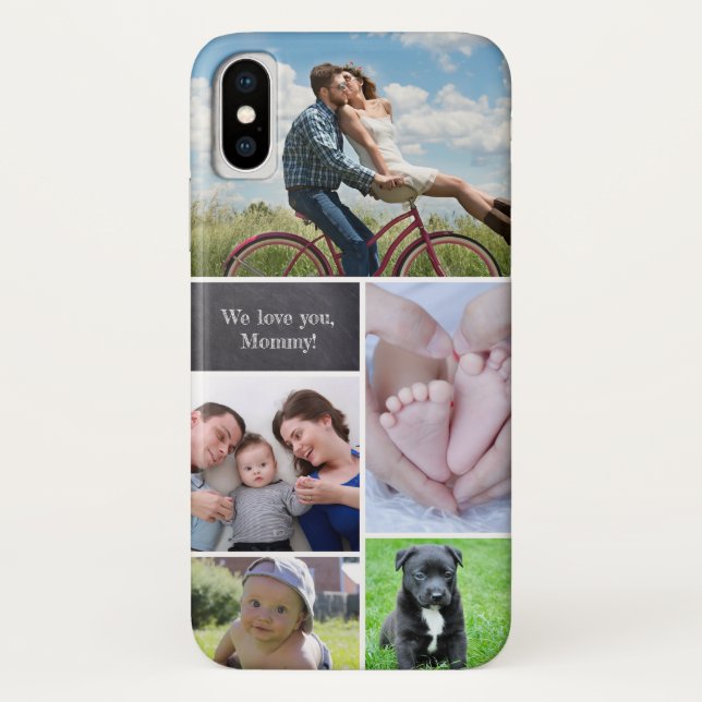 Modern mum photo collage phone case (Back)