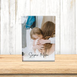Modern Mum Photo & Super Mum Text | Gift For Mum<br><div class="desc">This gift is perfect for Mother's Day,  birthdays,  or any occasion when you want to show your appreciation for the amazing mum in your life. It is a unique and heartfelt way to express your love and gratitude and is sure to be treasured for years to come.</div>