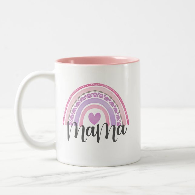 Modern Mum Rainbow Mama Mothers Day Mug (Left)