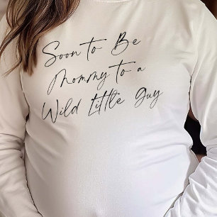 Modern Mum-to-be, Wild One Themed, Baby Boy Shower T-Shirt