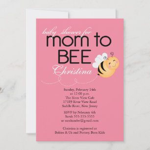Modern Mum to Bee Baby Shower Invitation
