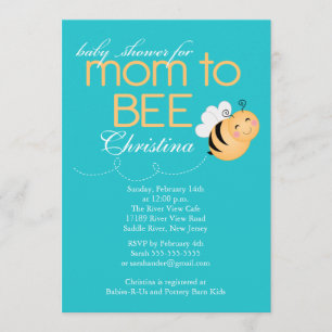 Modern Mum to Bee Baby Shower Invitation