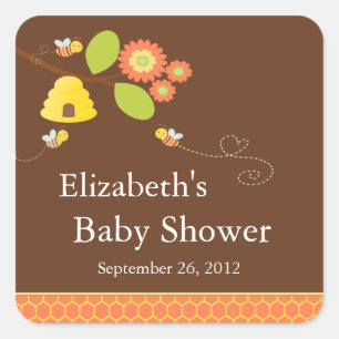 Modern Mum to Bee Baby Shower Sticker