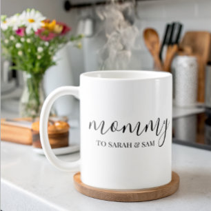 Modern Mummy Kids Names Mother's Day Coffee Mug