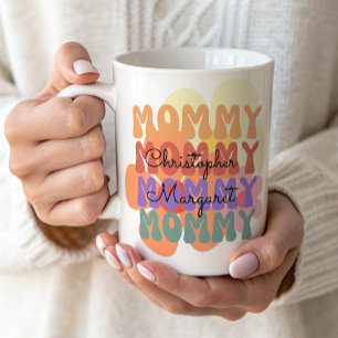 Modern Mummy Kids Names Mother's Day Gift Coffee Mug