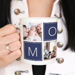 Modern Mummy Photo Collage Custom Giant Coffee Mug