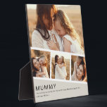 Modern Mummy Photo Strip Collage Plaque<br><div class="desc">Surprise Mum with a modern photo collage plaque that showcases your favourite memories in a sleek strip layered over a larger photograph. Personalise with custom text for a one-of-a-kind Mother's Day or birthday gift she will cherish. Shop now to give Mum a keepsake smile this year.</div>