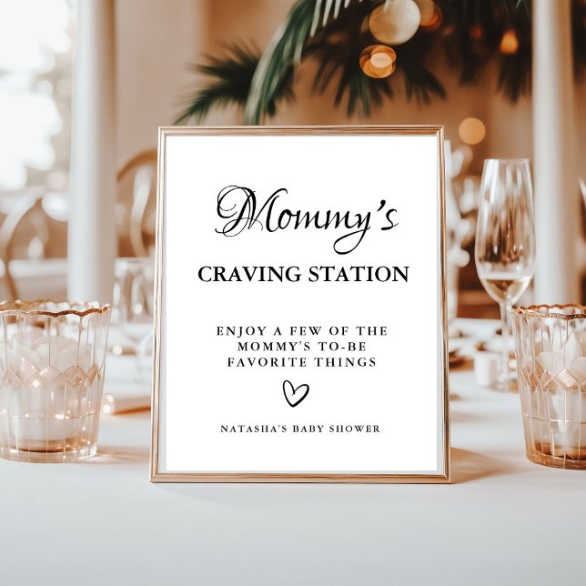 Modern Mummy’s Craving Station baby Shower sign (Creator Uploaded)