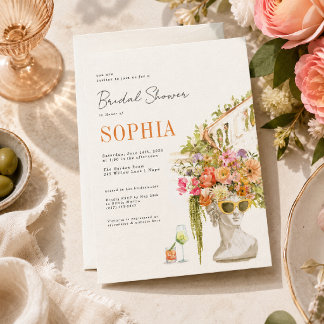 Modern Muse Aperitivo Garden Bridal Shower Invitation