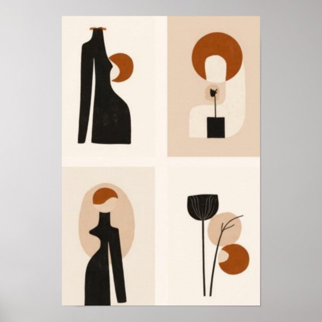 Modern Muse Collection | Minimalist Abstract Femin Poster (Front)