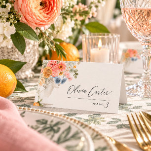 Modern Muse Garden Bridal Shower Place Card