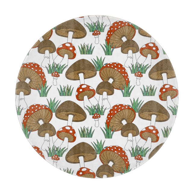 Modern mushroom design cutting board (Front)