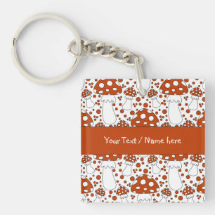 Modern mushroom design key ring