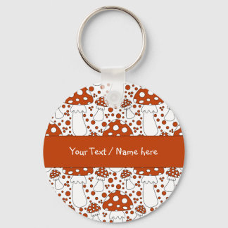 Modern mushroom design key ring