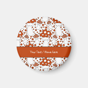 Modern mushroom design magnet