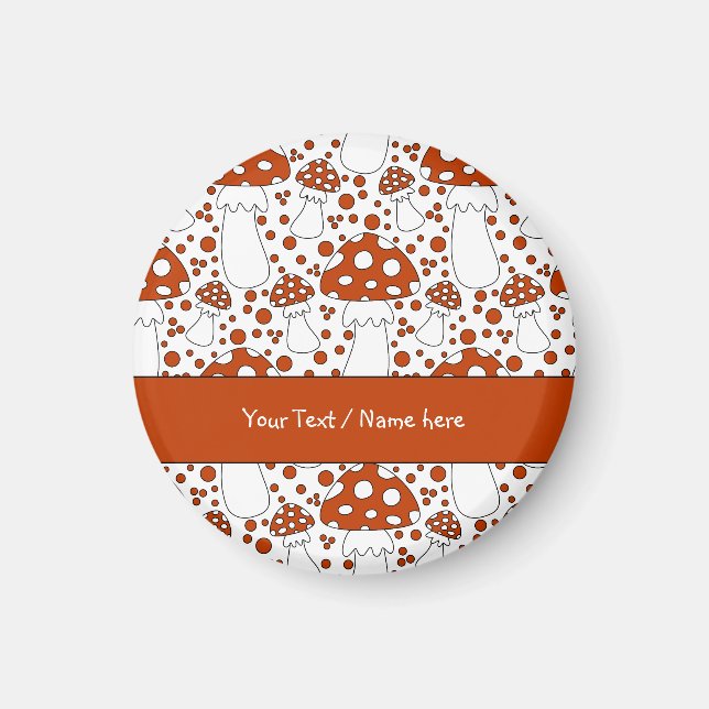 Modern mushroom design magnet (Front)