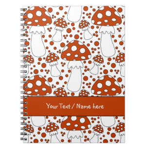 Modern mushroom design notebook