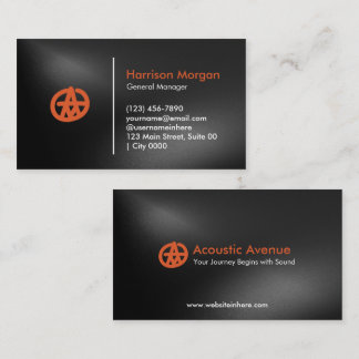 Modern Music Audio Bold Recording Sleek Business Card