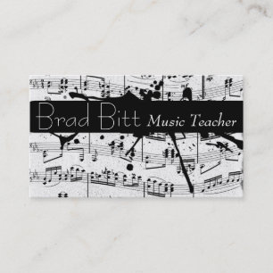 Modern Music Teacher Business Card