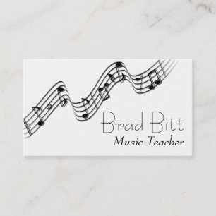 Modern Music Teacher Business Card