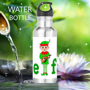 Modern Musical Elf on White 532 Ml Water Bottle