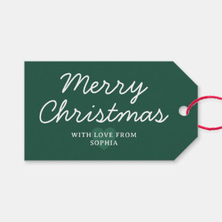 Modern Muted Green & White - Cute Gift Tags