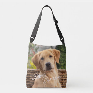 Modern My Best Friend Picture Love Paw Print Crossbody Bag