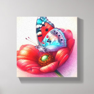 Modern My Butterfly Stretched Canvas Print
