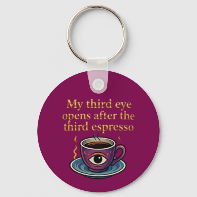Modern Mystic Coffee Art My third eye collection Key Ring (Front)
