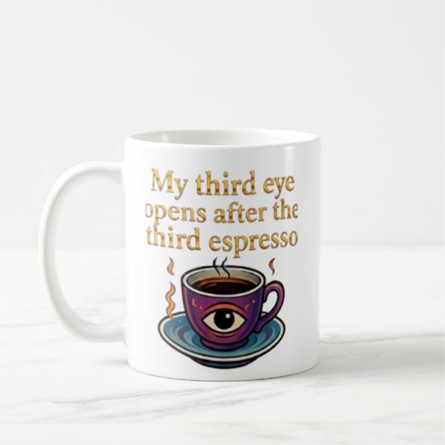 Modern Mystic Coffee Art My third eye collection Mug (Left)